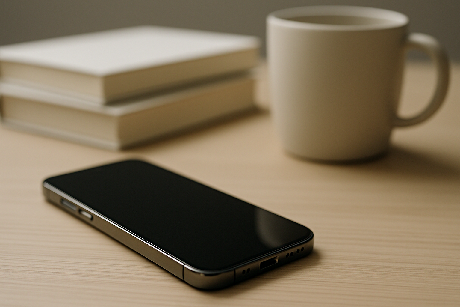 Person legt Smartphone bewusst zur Seite und genießt entspannt einen Moment ohne digitale Ablenkung
